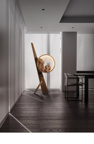 Cunoreth Lampe de Table en Bois Rustique