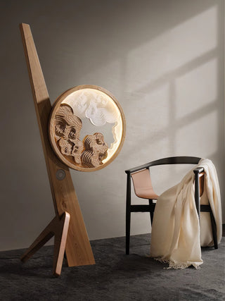 Cunoreth Lampe de Table en Bois Rustique