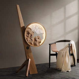 Cunoreth Lampe de Table en Bois Rustique