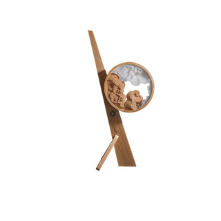 Cunoreth Lampe de Table en Bois Rustique