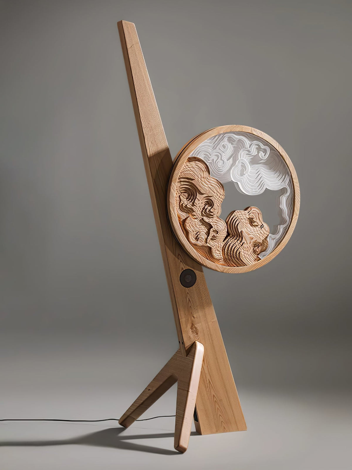 Cunoreth Lampe de Table en Bois Rustique