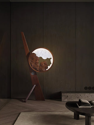Cunoreth Lampe de Table en Bois Rustique