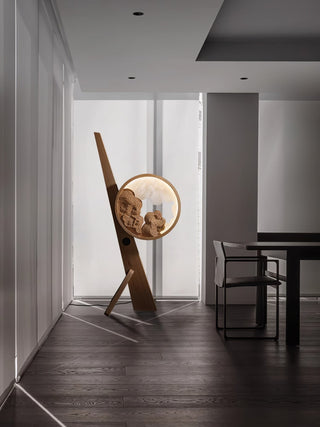 Cunoreth Lampe de Table en Bois Rustique