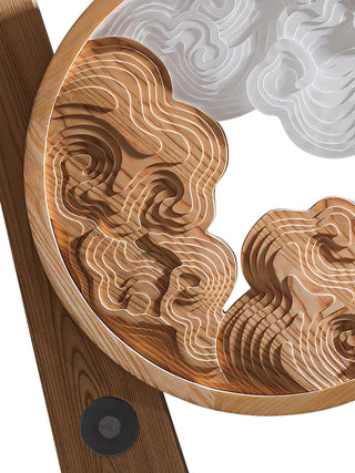 Cunoreth Lampe de Table en Bois Rustique