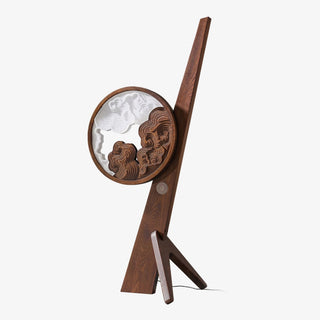 Cunoreth Lampe de Table en Bois Rustique