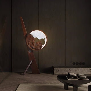 Cunoreth Lampe de Table en Bois Rustique