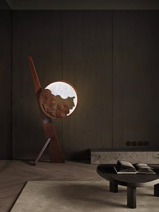 Cunoreth Lampe de Table en Bois Rustique