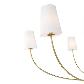 Vetheisra Lustre en Laiton et Tissu Style Industriel Vintage
