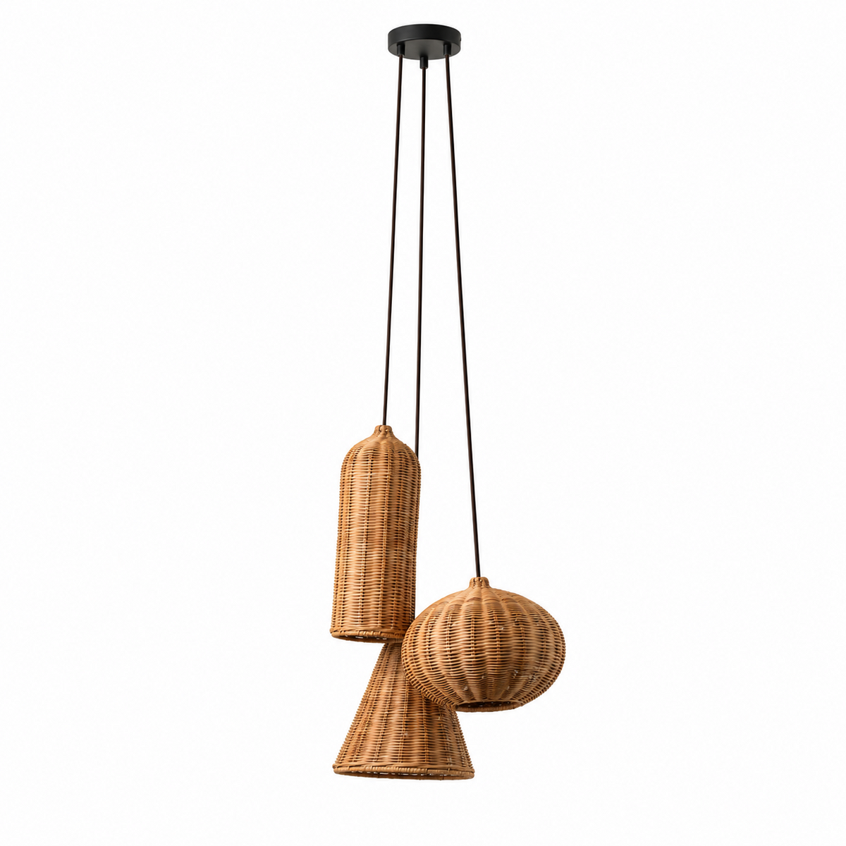 Marleigh Suspension En Rotin Tressé