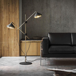 Mylirir Lampadaire en Laiton Art Déco