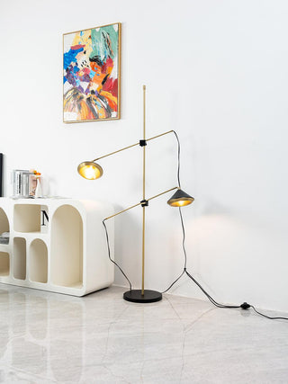 Mylirir Lampadaire en Laiton Art Déco