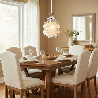 Shell Disc Pendant Light-Neutral Decor
