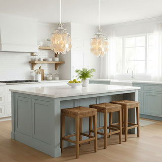 Shell Disc Pendant Light-Neutral Decor