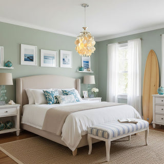 Shell Disc Pendant Light-Neutral Decor