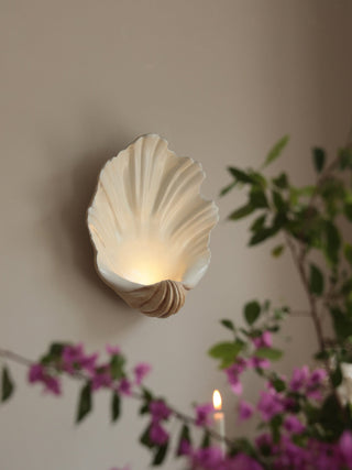 Shell Wall Sconce-Neutral Decor