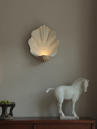 Shell Wall Sconce-Neutral Decor