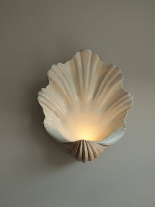 Shell Wall Sconce-Neutral Decor
