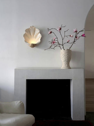 Shell Wall Sconce-Neutral Decor