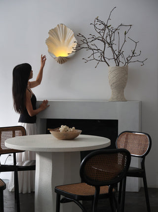 Shell Wall Sconce-Neutral Decor