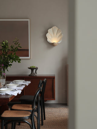 Shell Wall Sconce-Neutral Decor