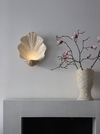 Shell Wall Sconce-Neutral Decor