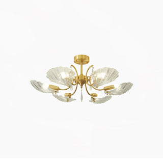 Lumara Lustre en Verre Pétale et Laiton