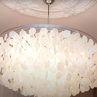 Lustra Suspension Lampe Anneau Rond en Coquillage