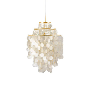 Lustra Suspension Lampe Anneau Rond en Coquillage