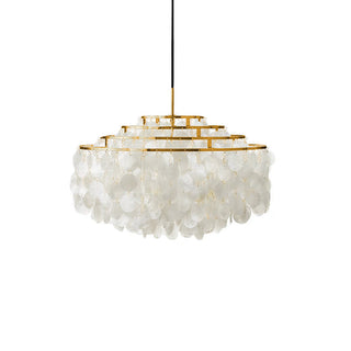 Lustra Suspension Lampe Anneau Rond en Coquillage