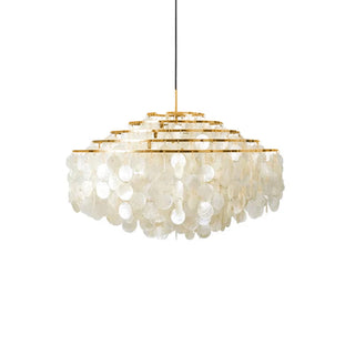 Lustra Suspension Lampe Anneau Rond en Coquillage