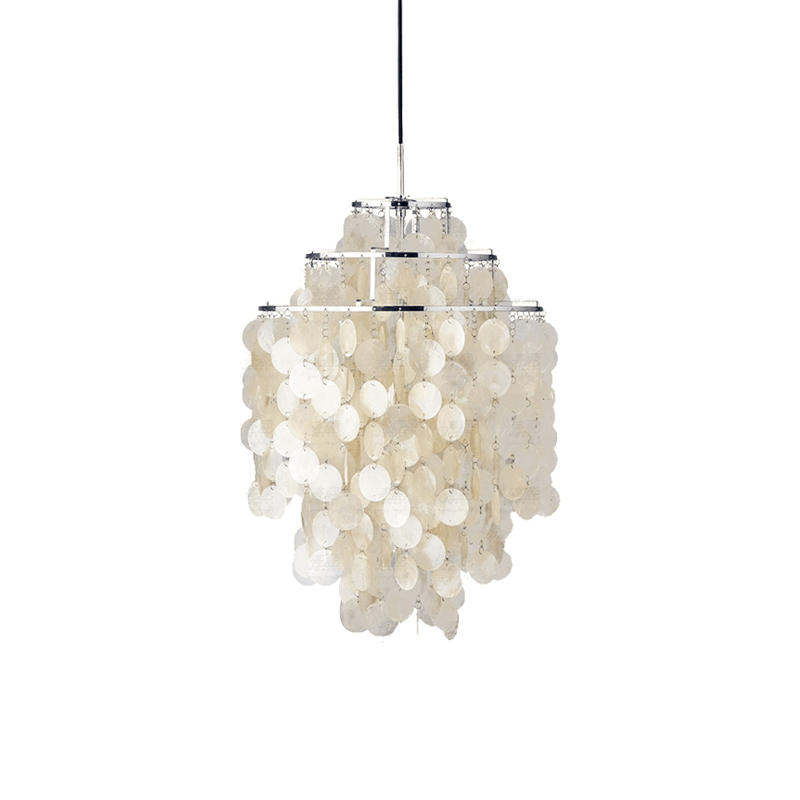 Elios Elegant Capiz Shell Chandelier-Neutral Decor