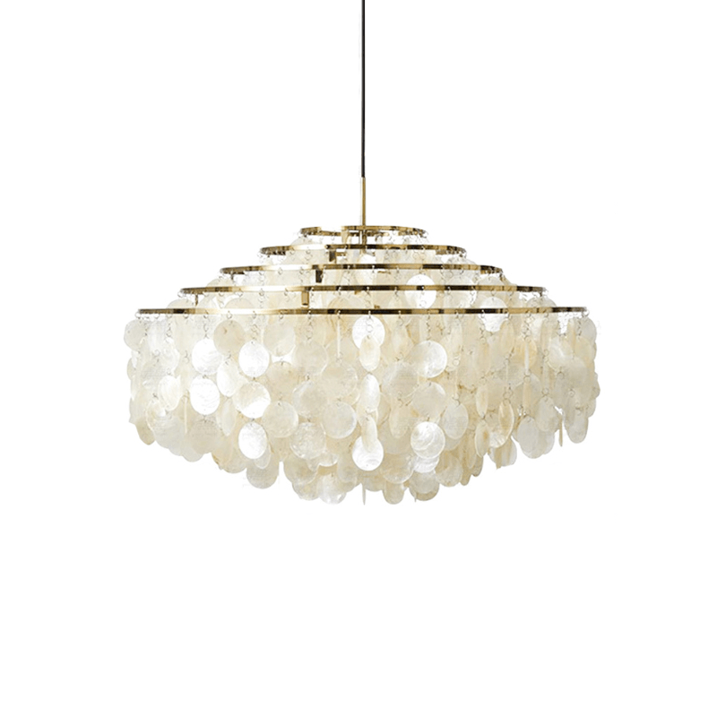 Elios Elegant Capiz Shell Chandelier-Neutral Decor