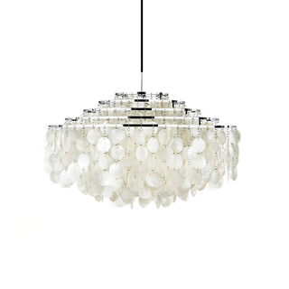 Lustra Suspension Lampe Anneau Rond en Coquillage