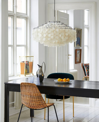 Lustra Suspension Lampe Anneau Rond en Coquillage
