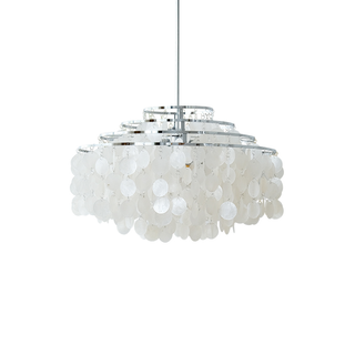 Lustra Suspension Lampe Anneau Rond en Coquillage