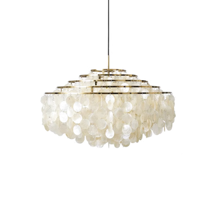 Lustra Suspension Lampe Anneau Rond en Coquillage