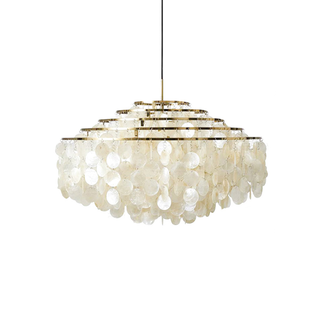 Lustra Suspension Lampe Anneau Rond en Coquillage