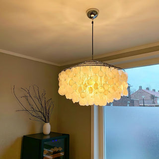 Lustra Suspension Lampe Anneau Rond en Coquillage