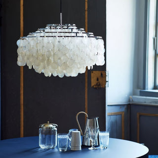 Lustra Suspension Lampe Anneau Rond en Coquillage