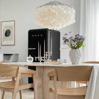 Lustra Suspension Lampe Anneau Rond en Coquillage