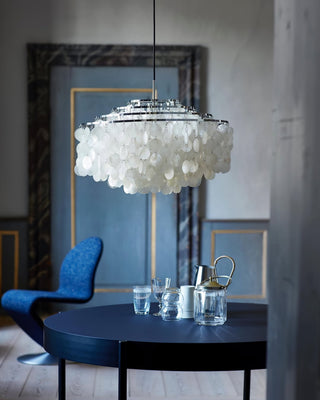 Lustra Suspension Lampe Anneau Rond en Coquillage