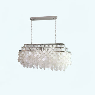 Lustra Suspension Lampe Anneau Rond en Coquillage