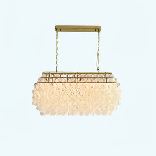 Lustra Suspension Lampe Anneau Rond en Coquillage