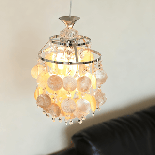 Shell Disc Pendant Light-Neutral Decor