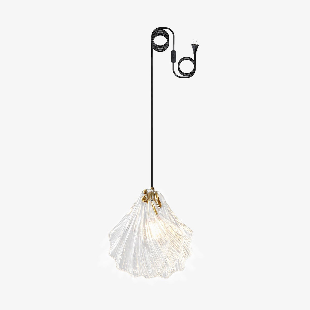 Solise Suspension Mini Swag en Verre Coquillage Art Nordic