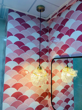 Solara Suspension en Verre Coquillage Artistique Élégante-Luire