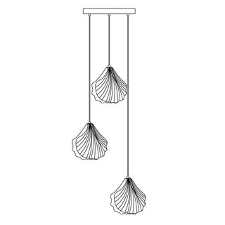 Veliraris Suspension Mini Swag en Verre Coquillage Art Nordic