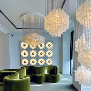 Idoris Lustre Métallique Postmoderne de Luxe en Cascade