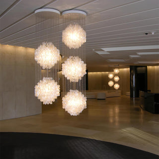 Idoris Lustre Métallique Postmoderne de Luxe en Cascade