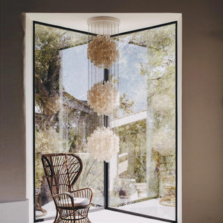 Idoris Lustre Métallique Postmoderne de Luxe en Cascade